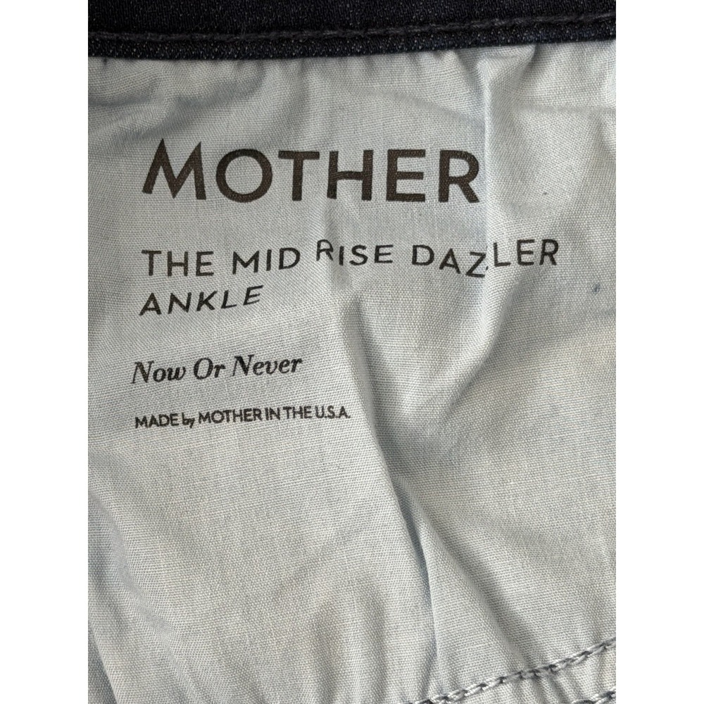 Mother Dazzler Ankle Jeans Women 30 Blue Now Or Never Mid Rise Stretch Denim USA - Picture 11 of 14